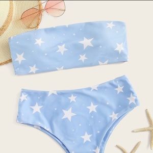 SHEIN star print bikini top